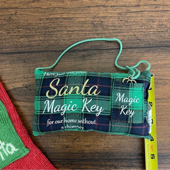 Letter to Santa Stocking AND Magic Key Pillow Black and Green - Picture 9 of 13